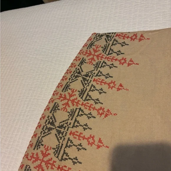 LOFT Tribal Cream Embellished Pencil Skirt Knee-Length Resort Wear - Picture 5 of 7